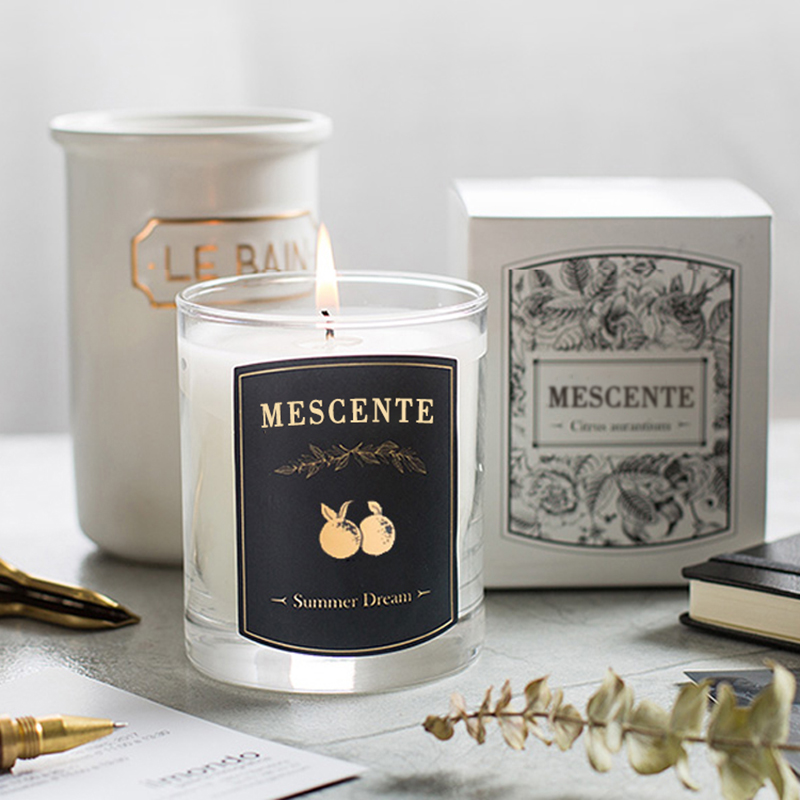 M&Scent räätälöity koristeellinen ylellinen hieronta Private Label -tuoksuinen soijavahakynttilä