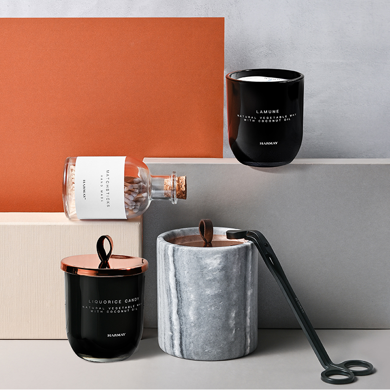 M&Scent Tukkukaupan Ylellinen Räätälöity Sisustus Private Label Black Glass Crystal tuoksuiset soijavahakynttilät