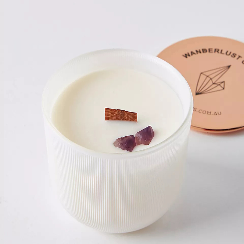 Tukkukaupan ylelliset marmoriset kiiltävät logot, kristalliinfuusioidut helmichakrat, aromaterapia tuoksuvat soijavahakynttilät