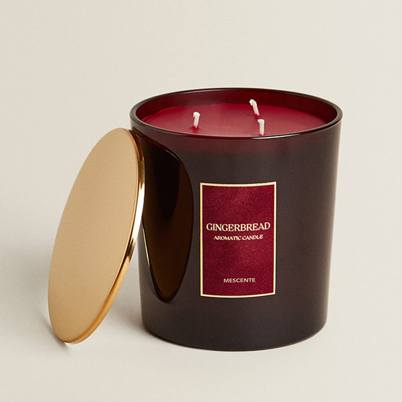 M&Scent Custom Luxury 3 Wicks -kynttilät henkilökohtainen oma etiketti musta matta lasi tuoksukynttilä