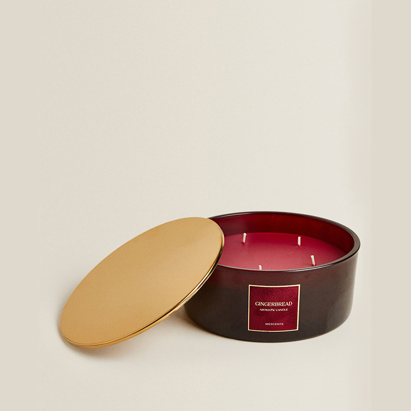 M&Scent Custom Luxury 3 Wicks -kynttilät henkilökohtainen oma etiketti musta matta lasi tuoksukynttilä