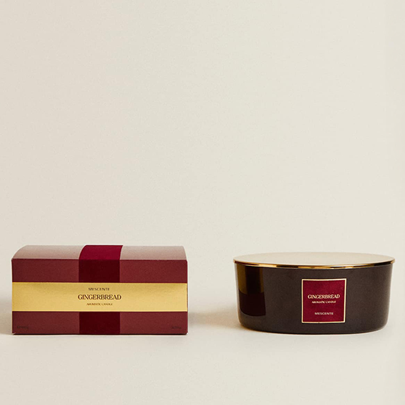 M&Scent Custom Luxury 3 Wicks -kynttilät henkilökohtainen oma etiketti musta matta lasi tuoksukynttilä