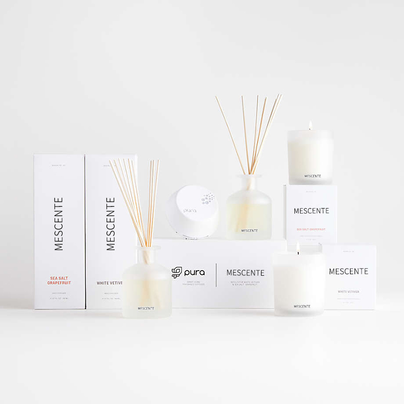 M&Scent ylellinen oma merkki violetti väri aromi ruoko diffuusori lahjasetti laatikolla
