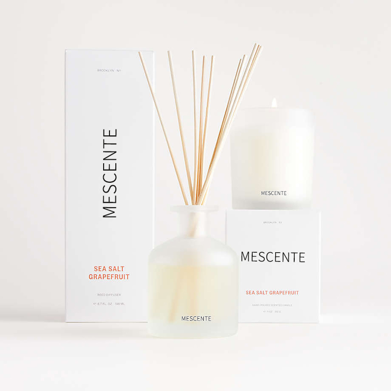 M&Scent ylellinen oma merkki violetti väri aromi ruoko diffuusori lahjasetti laatikolla