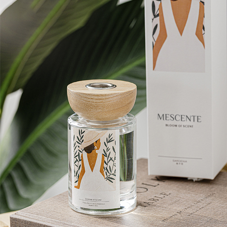 M&Scent tukkukaupan omien merkkien lasipullotikku-reed diffuusorisarjat tulpalla