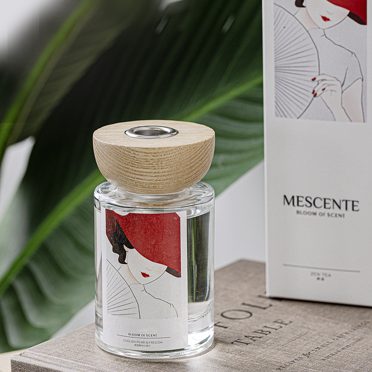 M&Scent tukkukaupan omien merkkien lasipullotikku-reed diffuusorisarjat tulpalla