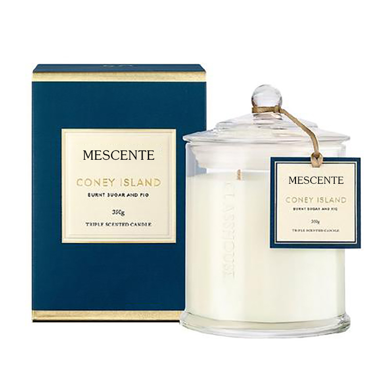 M&Scent-tukkukaupan ylelliset mukautetut yksityiset merkkiset joulukupuiset purkkituoksut soijakynttilät kannella