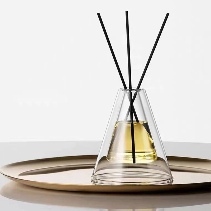 Mukautettu suuri Hex Essenza lasipullo valkoinen huurrettu Extra Air Aromi Reed Diffusori Etusivu Tuoksu, Reed diffuusorit joulu