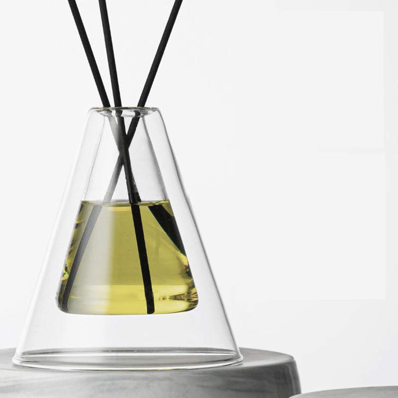 Mukautettu suuri Hex Essenza lasipullo valkoinen huurrettu Extra Air Aromi Reed Diffusori Etusivu Tuoksu, Reed diffuusorit joulu