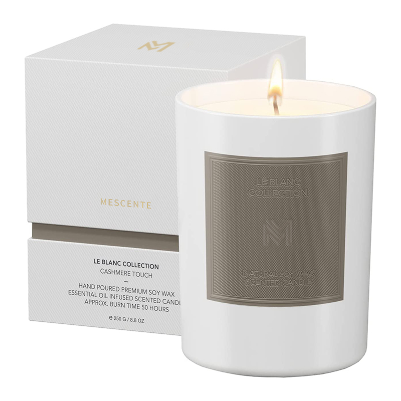 M&Scent-tukkumyynti räätälöidyt luksusmustat lasipurkit joulun aromaterapia soijavahakynttiläsarjat