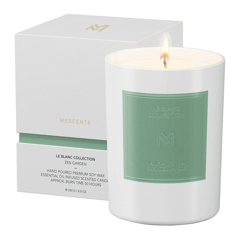 M&Scent-tukkumyynti räätälöidyt luksusmustat lasipurkit joulun aromaterapia soijavahakynttiläsarjat