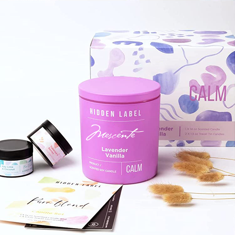 M&Scent Tukkumyynti Ylellinen Private Label Black Purkit Tuoksuiset soijavahakynttilät kristalleilla