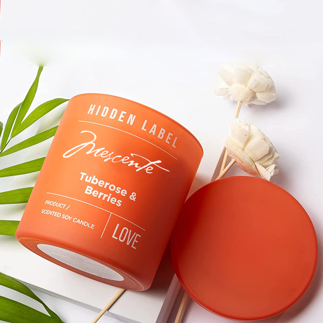 M&Scent Tukkumyynti Ylellinen Private Label Black Purkit Tuoksuiset soijavahakynttilät kristalleilla