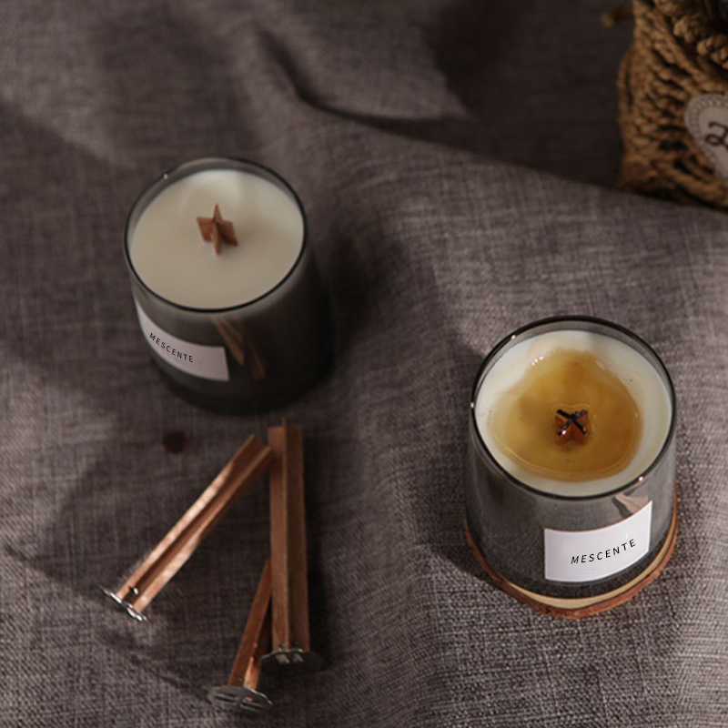 M&Scent luksuslasipurkit kristallipuusydän tuoksuinen soijavahakynttilä, hääkynttilät