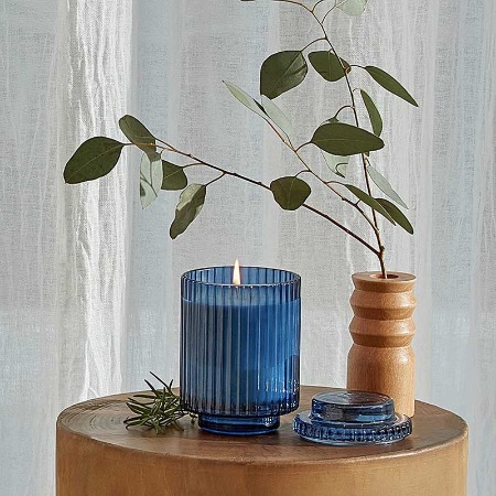 Wholesale Custom Logo Spa Round Ceramic Organic Coconut Soy Wax Rose Scented Candle Set With Crystal Dried Flowers