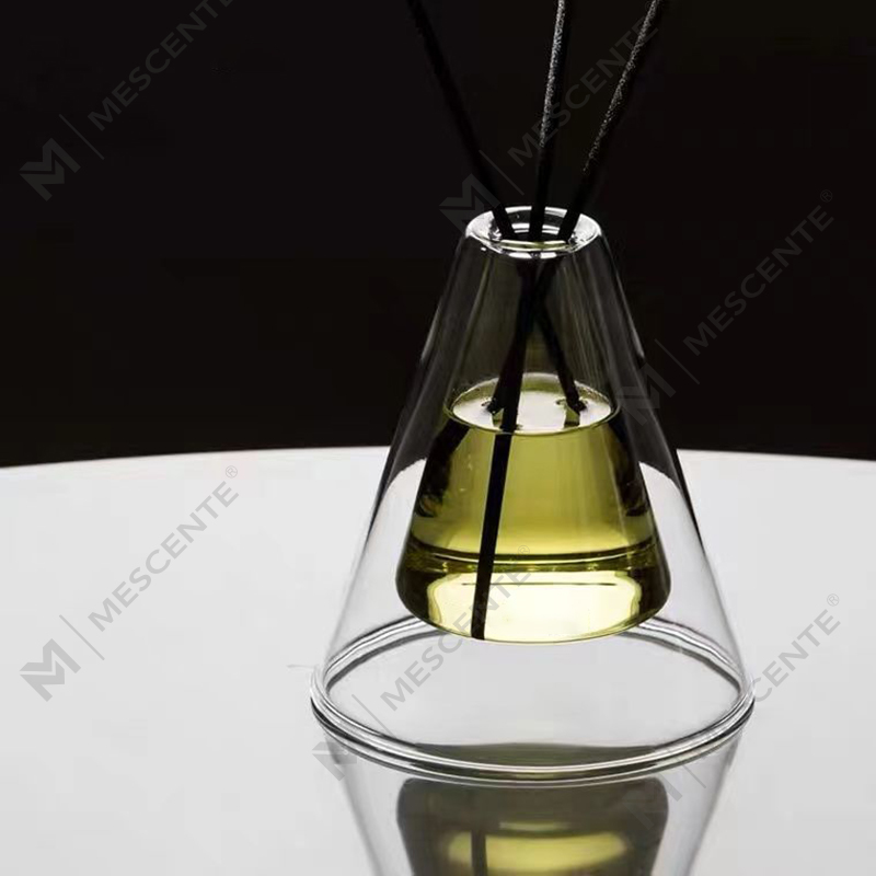 Mukautettu suuri Hex Essenza ainutlaatuinen lasipullo valkoinen huurrettu Extra Air Aroma Reed Diffuser Home Tuoksu, Reed Diffusers Christmas