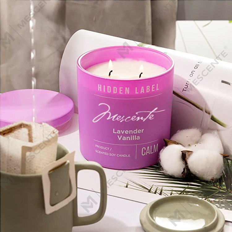 M&Scent Tukkumyynti Ylellinen Private Label Black Purkit Tuoksuiset soijavahakynttilät kristalleilla