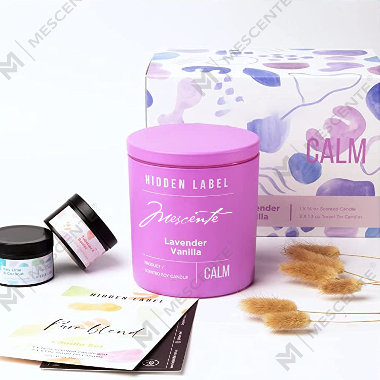 M&Scent Tukkumyynti Ylellinen Private Label Black Purkit Tuoksuiset soijavahakynttilät kristalleilla
