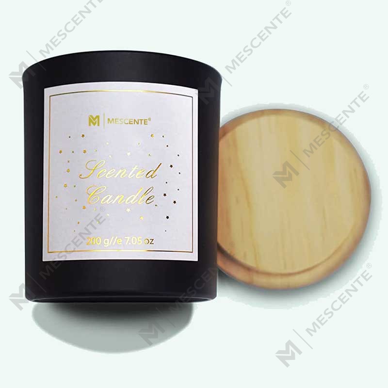 M&Scent Custom Logo Mini Pyöreä Crystal Lasipullo Vahva Kahvi Soijavaha Tuoksukynttilät laatikolla Bulkki