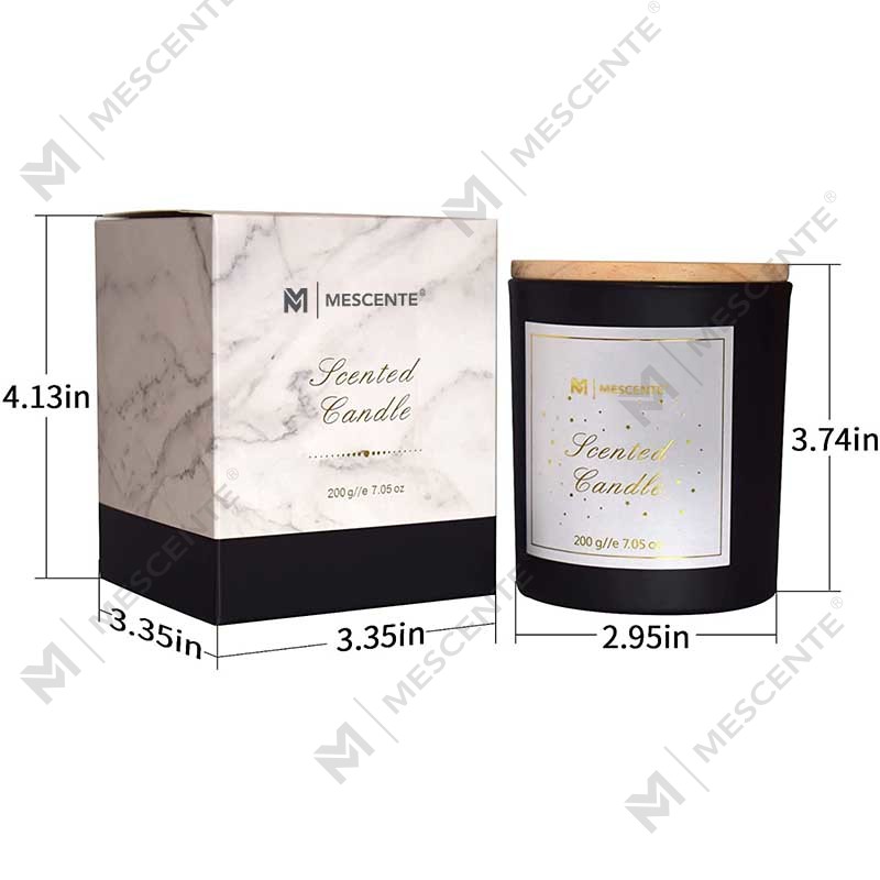 M&Scent Custom Logo Mini Pyöreä Crystal Lasipullo Vahva Kahvi Soijavaha Tuoksukynttilät laatikolla Bulkki