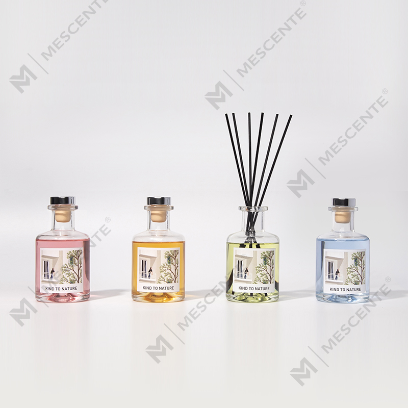 M&Scent Luxury koristeellinen suuri pullo eteerisen öljyn ruokohajotin kuivattujen kukkien kanssa