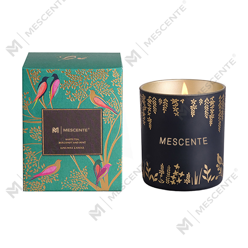 Private Label Personalised Black Wood Wick -kynttilät tuoksuvat luksusta kristalleilla