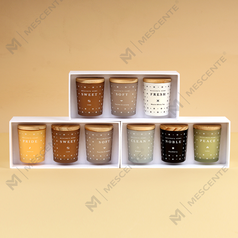 M23352 3 Pack Household Soy Wax Aromaterapia Tuoksukynttiläsarja