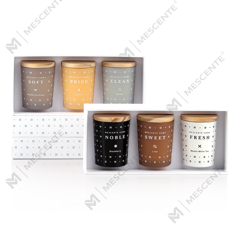 M23352 3 Pack Household Soy Wax Aromaterapia Tuoksukynttiläsarja