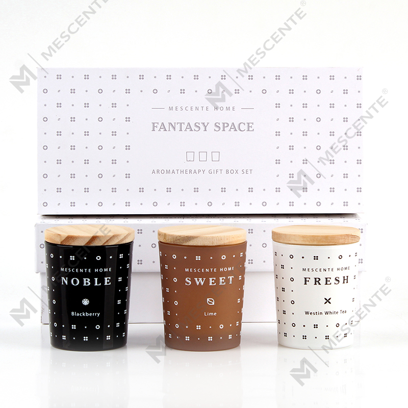 M23352 3 Pack Household Soy Wax Aromaterapia Tuoksukynttiläsarja
