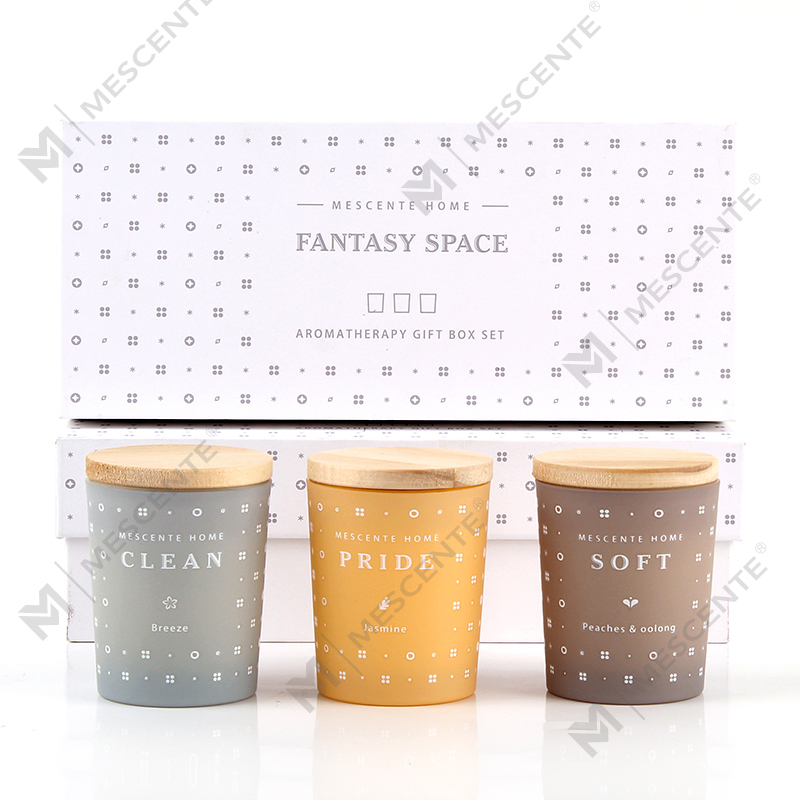 M23352 3 Pack Household Soy Wax Aromaterapia Tuoksukynttiläsarja
