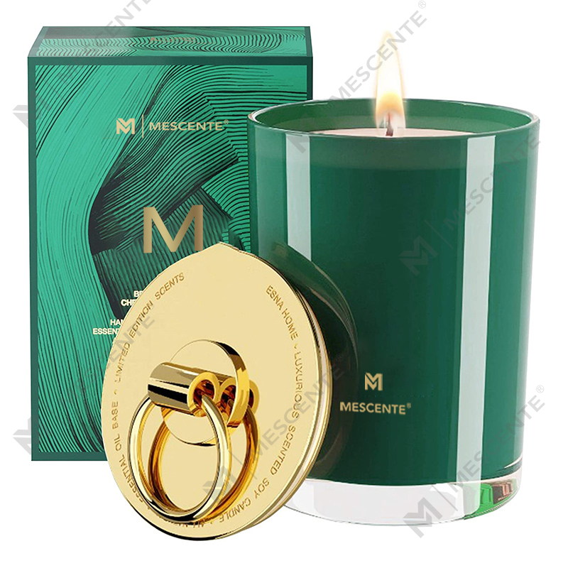 M&Scent Luxury White Soy Wax Logo Henkilökohtaiset häätuoksut kynttilät, räätälöity leirikynttilä