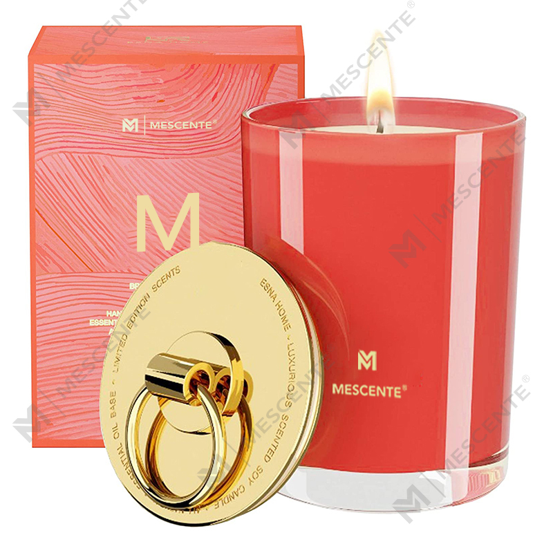 M&Scent Luxury White Soy Wax Logo Henkilökohtaiset häätuoksut kynttilät, räätälöity leirikynttilä