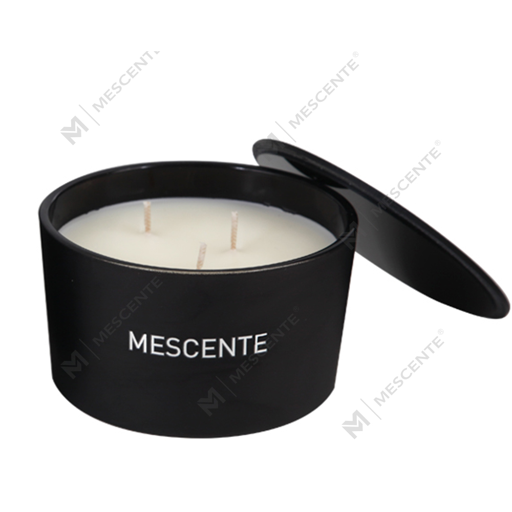 Mescente tukkumyynti Private Label lasipurkki 3 Wick 100 % soijavaha tuoksukynttilä