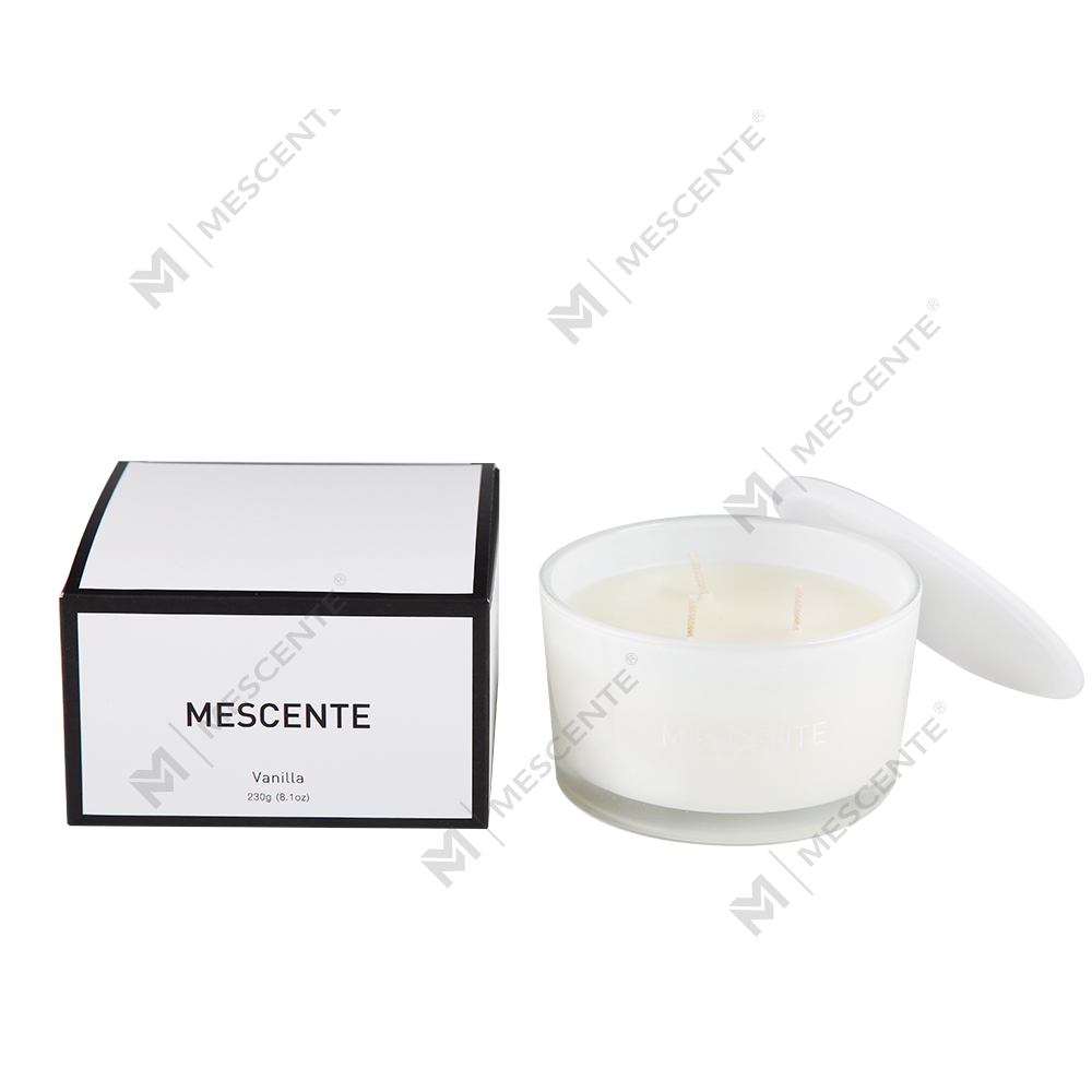 Mescente tukkumyynti Private Label lasipurkki 3 Wick 100 % soijavaha tuoksukynttilä
