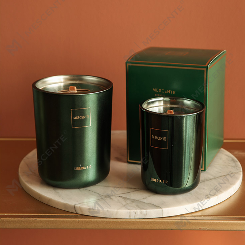 M&Scent Tukkumyynti Räätälöity Luxury Private Label Pillar -tuoksuinen soijavaha Wood Wick -aromikynttilä