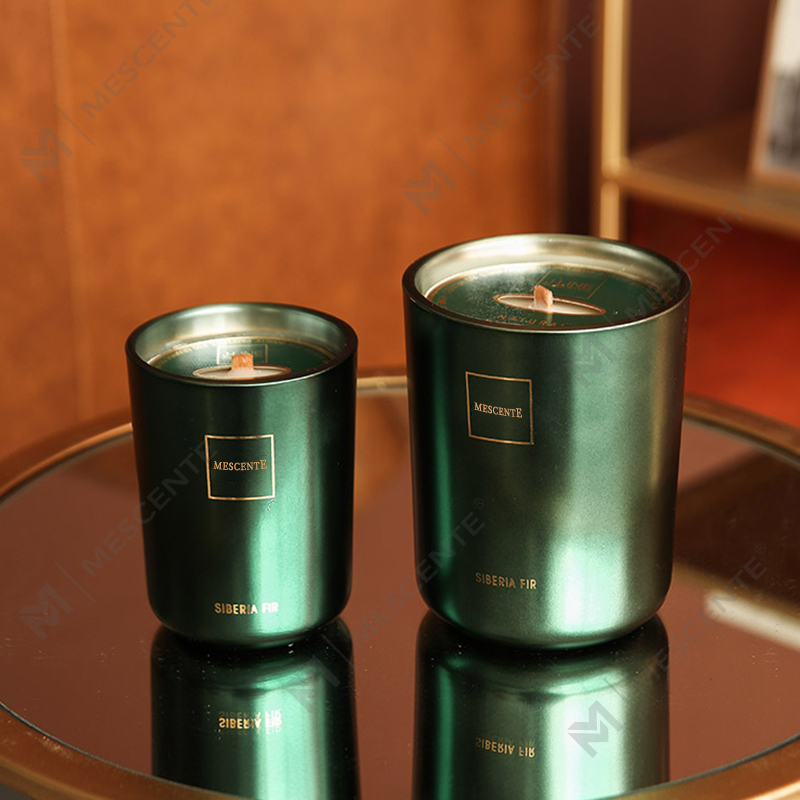 M&Scent Tukkumyynti Räätälöity Luxury Private Label Pillar -tuoksuinen soijavaha Wood Wick -aromikynttilä