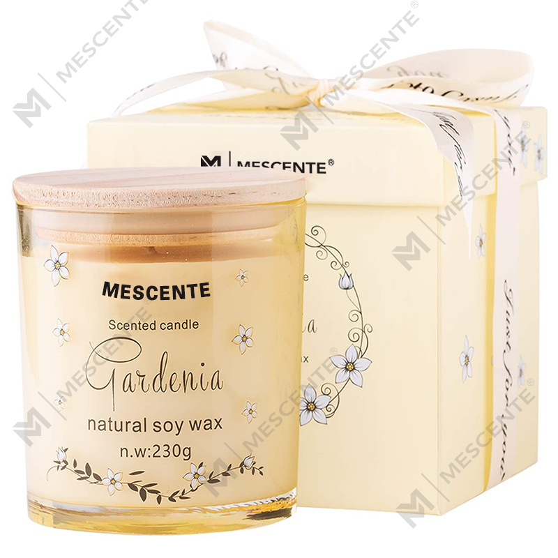 M&Scent käsintehty luksuslasipidike henkinen keramiikkapilari vaniljatuoksukynttilä kristalleilla