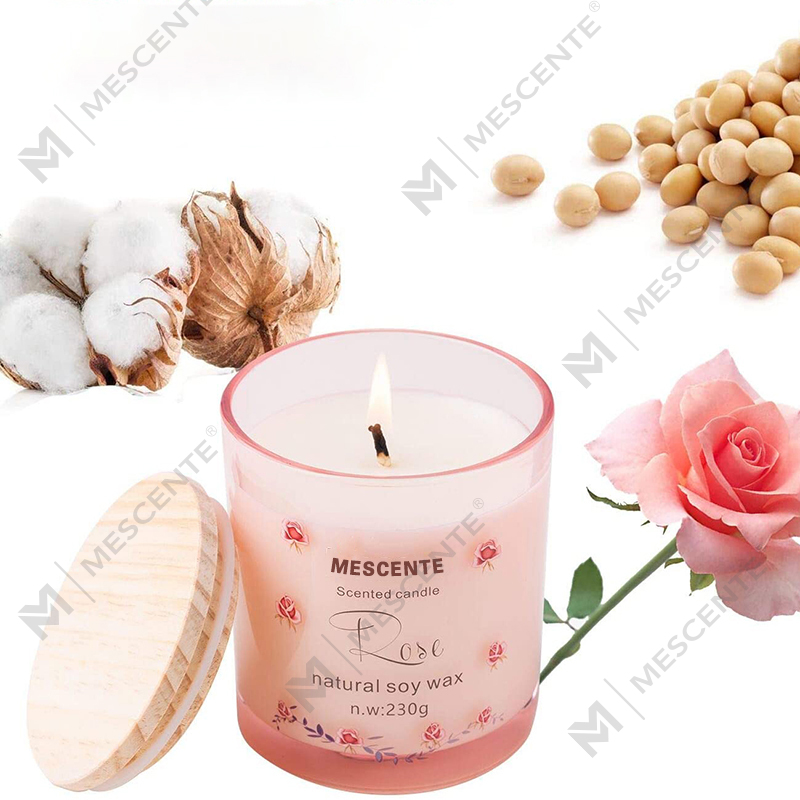 M&Scent käsintehty luksuslasipidike henkinen keramiikkapilari vaniljatuoksukynttilä kristalleilla