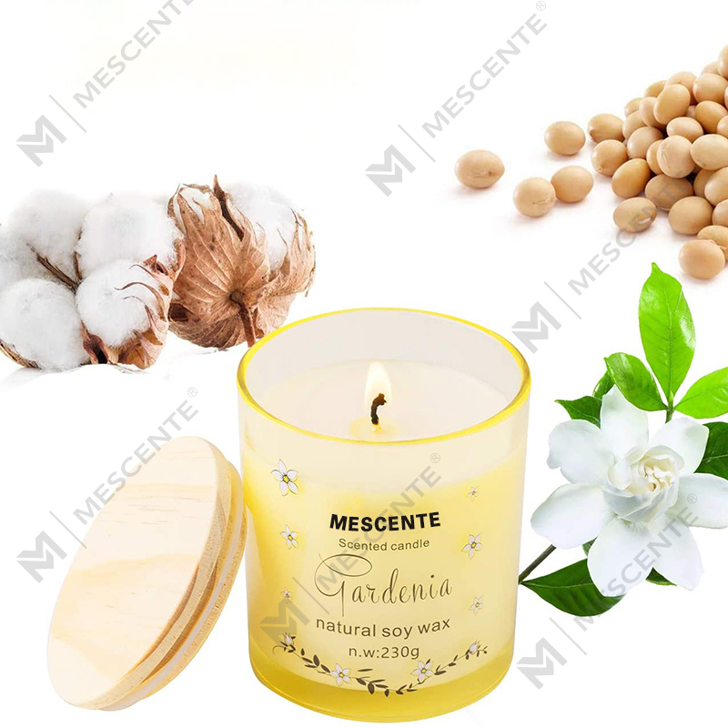 M&Scent käsintehty luksuslasipidike henkinen keramiikkapilari vaniljatuoksukynttilä kristalleilla