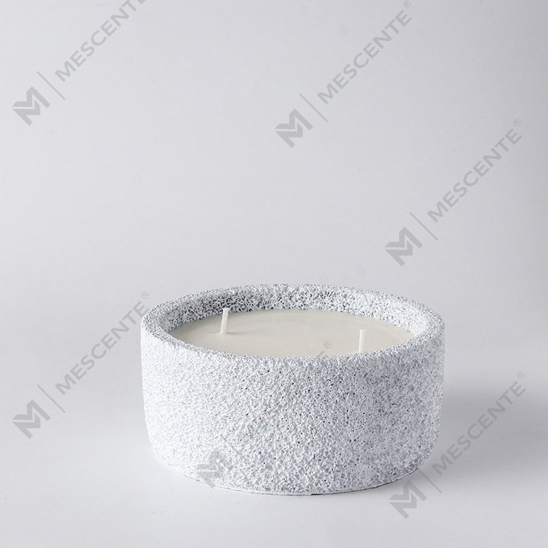 M&Scent Luxury Käsintehty Logo Spiritual Pillar Kynttilät Tuoksulasi Kristalleilla, 3 Wick-kynttilä