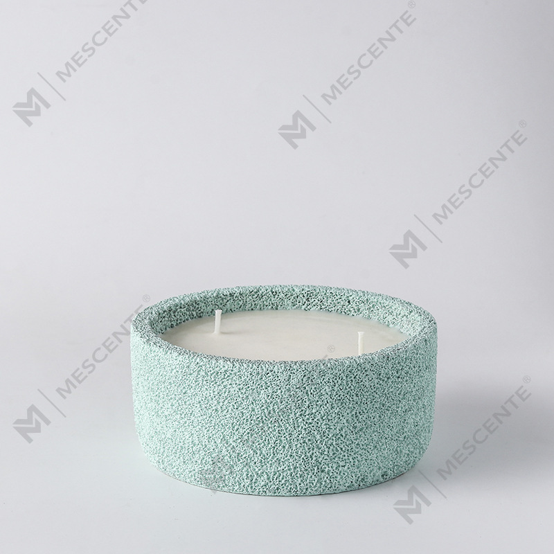 M&Scent Luxury Käsintehty Logo Spiritual Pillar Kynttilät Tuoksulasi Kristalleilla, 3 Wick-kynttilä