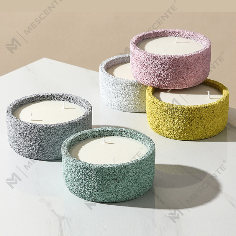M&Scent Luxury Käsintehty Logo Spiritual Pillar Kynttilät Tuoksulasi Kristalleilla, 3 Wick-kynttilä
