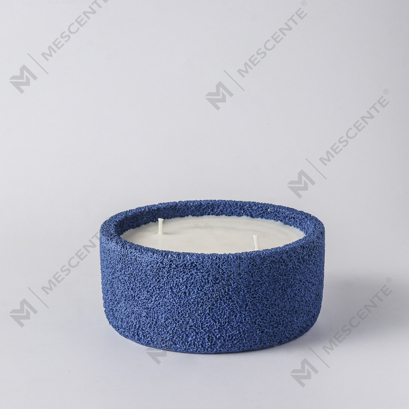 M&Scent Luxury Käsintehty Logo Spiritual Pillar Kynttilät Tuoksulasi Kristalleilla, 3 Wick-kynttilä