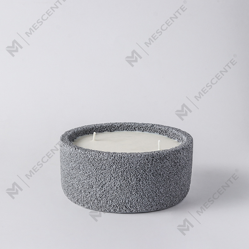 M&Scent Luxury Käsintehty Logo Spiritual Pillar Kynttilät Tuoksulasi Kristalleilla, 3 Wick-kynttilä