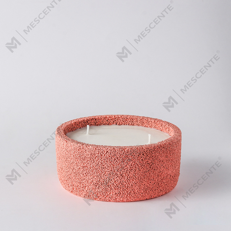 M&Scent Luxury Käsintehty Logo Spiritual Pillar Kynttilät Tuoksulasi Kristalleilla, 3 Wick-kynttilä