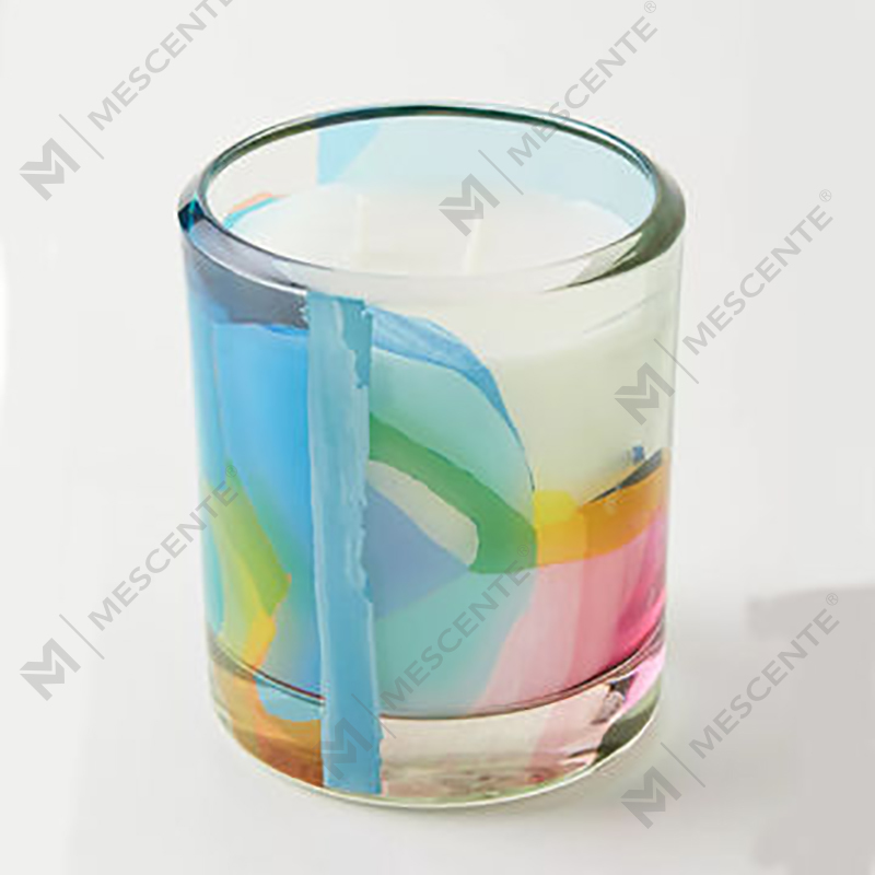 M&Scent-tukkukaupan ylelliset mukautetut koristeet yksityiset merkkiset musta lasikristalli tuoksuiset soijavahakynttilät