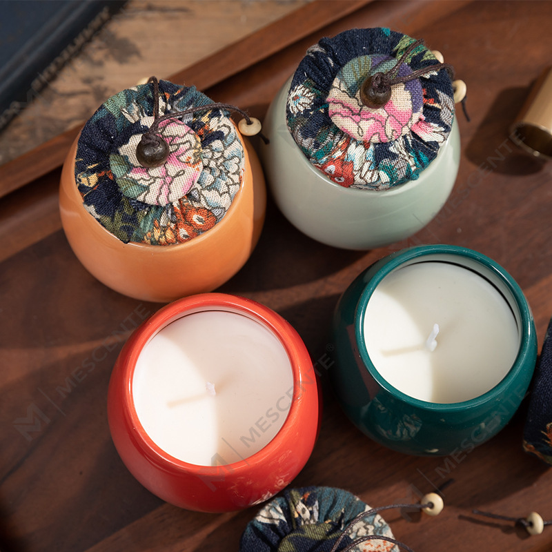 M&Scent Luxury Decoration Bulk Tilaa keraaminen pilari aromaterapiaparafiinikynttilä