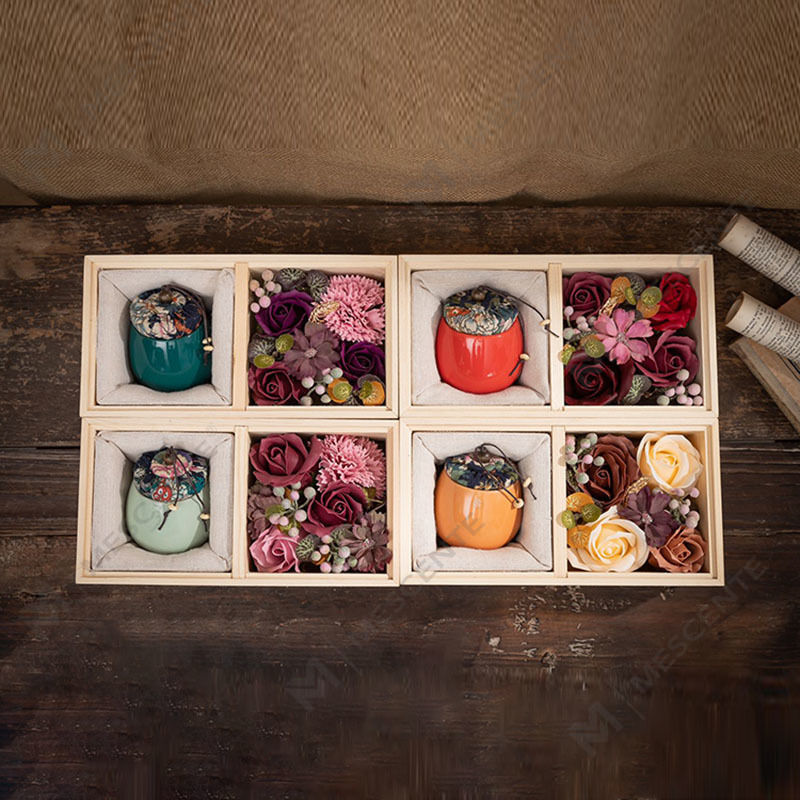 M&Scent Luxury Decoration Bulk Tilaa keraaminen pilari aromaterapiaparafiinikynttilä