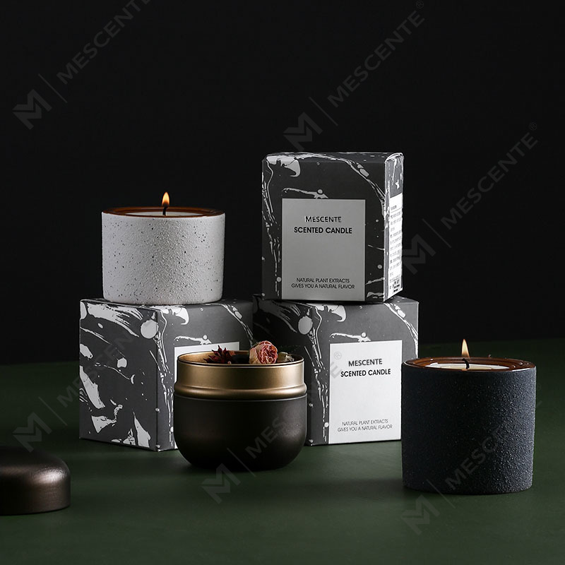 M&Scent räätälöity koristeellinen ja ylellinen omamerkki Woodwick-tuoksuinen soijavahakynttilä