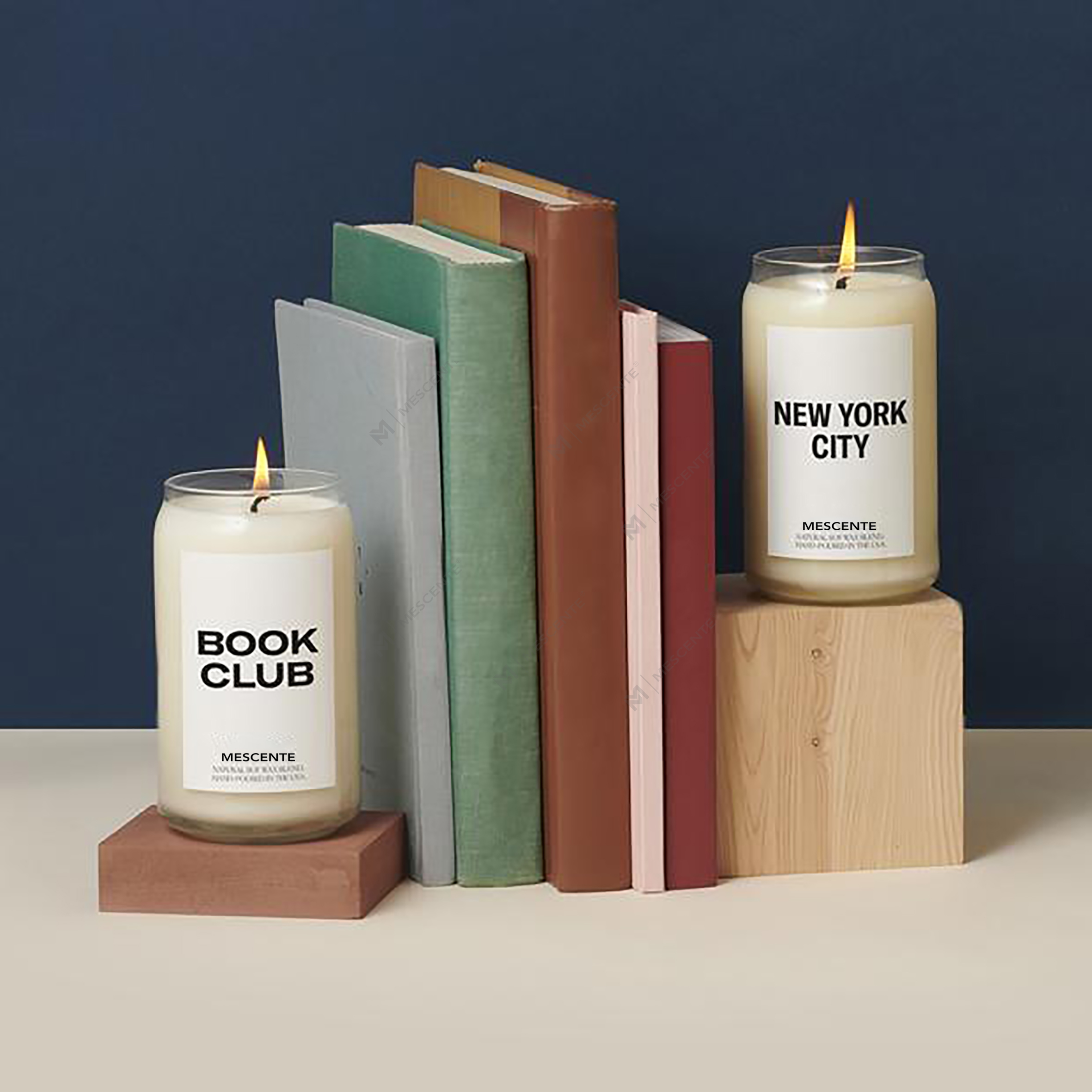 M&Scent Organic Räätälöidyt keraamiset Milky Woodwick-kynttilät, kynttiläsäiliö